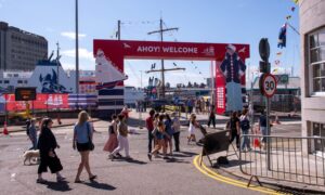 The stage is set for the festival.  Image: Darrell Benns/DC Thomson.