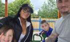 Emma Foster with her partner Jack Howes and children Maddison and Miller