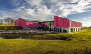The iconic pink building in Bucksburn officially launches today. Image: Opportunity North East