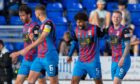 Billy Mckay, right, celebrates after scoring Inverness Caley Thistle's first goal against Elgin City. Photos by Jasperimage.