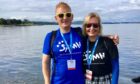 Euan and Alison Sellar taking part in the Kiltwalk. The Aberdeen couple are putting their entrepreneurial energies into helping local charities. Image: Supplied by Alison Sellar