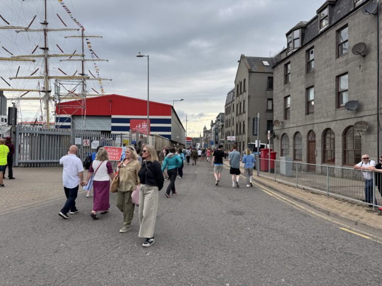 Regent Quay crowds.