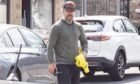 Matt Damon filming the Odyssey in Moray, pictured on the street with a Buckie Thistle teeshirt.