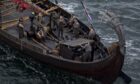 Cast on set aboard vessel in Moray Firth.