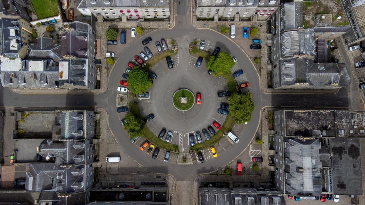 A bird's eye view of Golden Square.