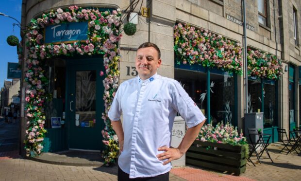 Graham Mitchell at his Tarragon restaurant in Rosemount. Image: Kenny Elrick/DC Thomson