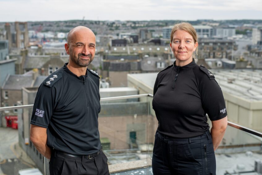 Chief Inspector Darren Bruce and officer Hayley Stephens