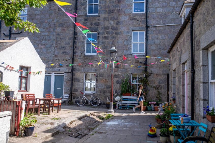 Colourful bunting in Fittie 