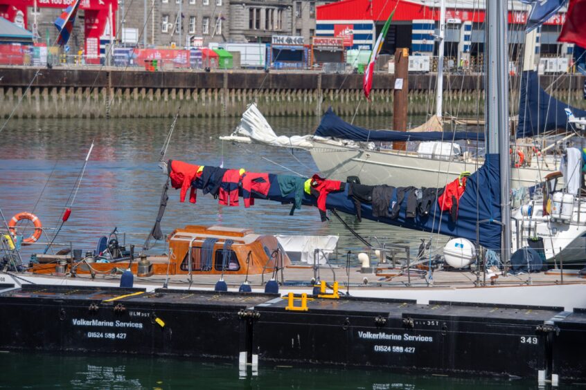 Boats berthed in Aberdeen