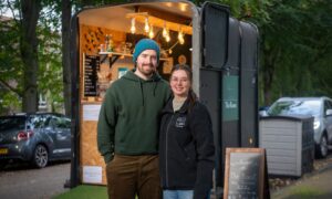 Eve and Ewan Morrison, who run The Roost coffee truck in Aberdeen. Image: Kath Flannery/DC Thomson