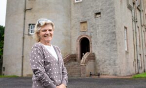 Lady Saltoun pictured at Cairnbulg Castle, near Fraserburgh.