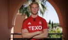 New signing Kjartan Már Kjartansson in Portugal at the Aberdeen training camp. Image: Newsline.