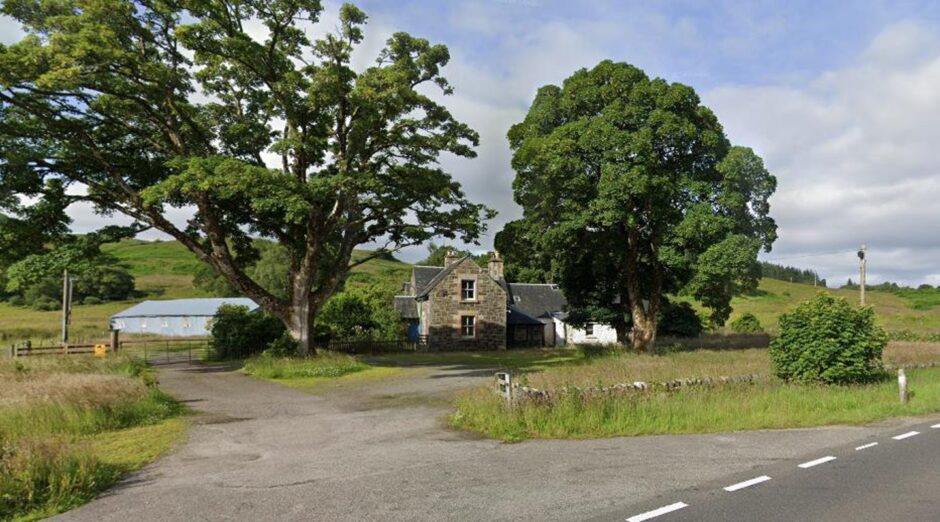Saulmore Farmhouse is not included on the Oban Holiday Village plans.