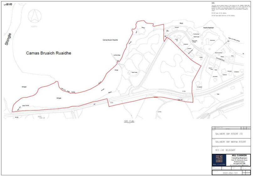 Developers have given an indication of where the Oban Holiday Village will be. 