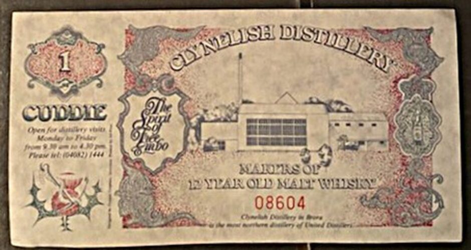 A Cuddie note, the currency for the 'Independent State of Embo' in Sutherland 