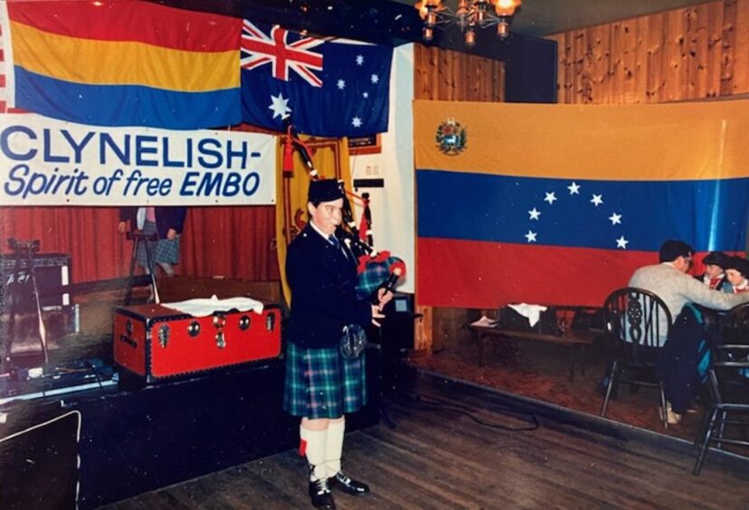 A piper playing