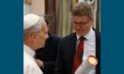 Fort William pilgrim Kevin Cameron pictured meeting Pope Leo in the Vatican