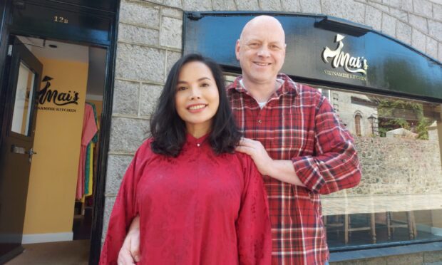 Mai and Dave Simpson got the keys for their Vietnamese restaurant last year. Image: Denny Andonova/DC Thomson.