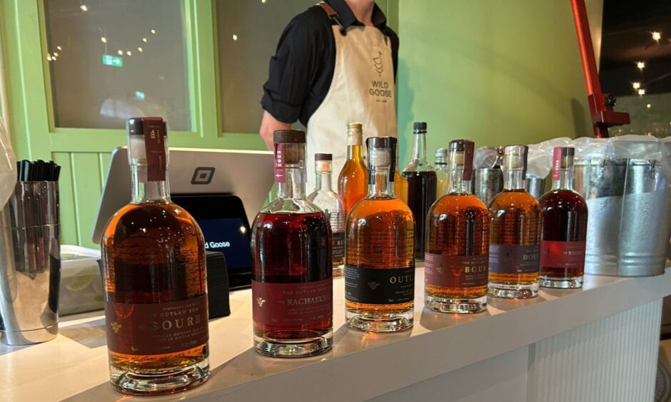 Some of the local rums on offer at Wild Goose. Image: Isaac Buchan/DC Thomson