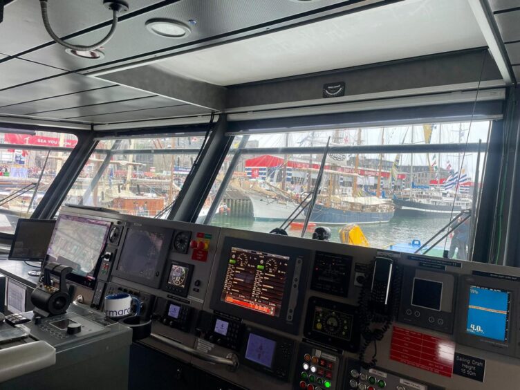 Control deck on the Gaoth Na Mara