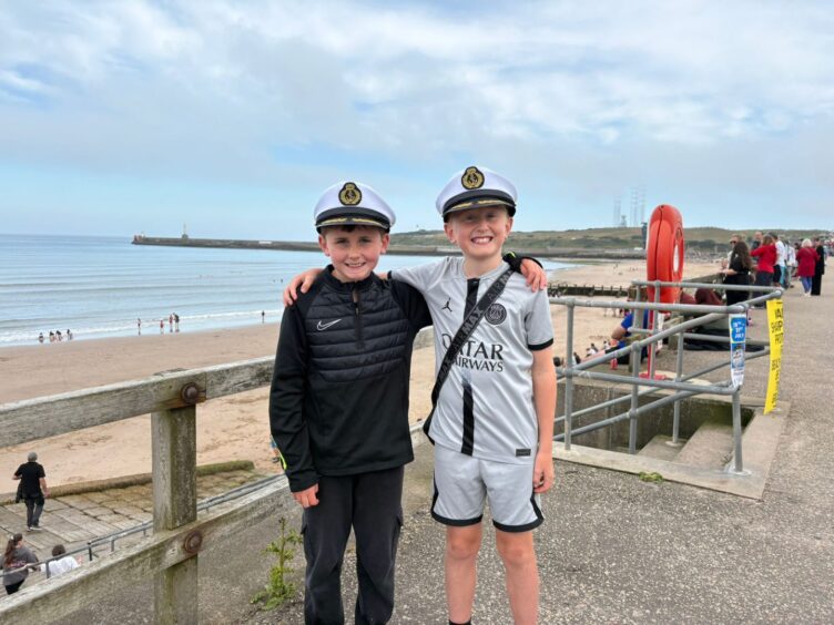 Max Cunningham (right) and Shay Paterson (left) - both 10 and from Westhill.