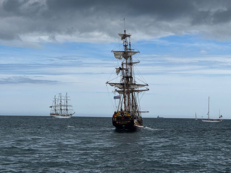 TS Shtandart in water near Aberdeen