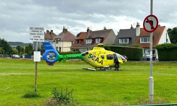 The Air Ambulance landed at Ruthrie Road. Image: Supplied