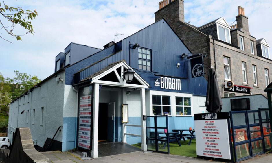 Exterior of The Bobbin pub in Aberdeen
