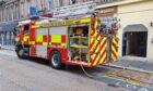 Fire appliance on Union Street in Inverness