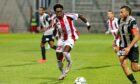 Moussa Soumano of AC Ajaccio in a game against Grenoble.