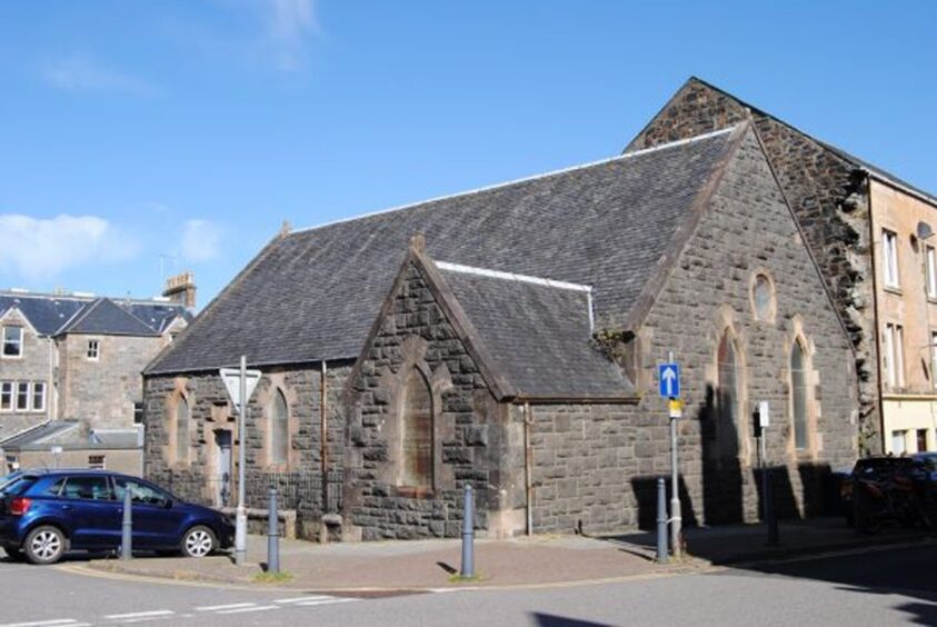 The exterior of the former Free Presbyterian Church in Oban.