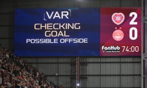 There were two VAR checks during the game at Tynecastle. Image: Shutterstock.
