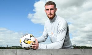 Aberdeen defender Alfie Dorrington at Cormack Park. Image: SNS
