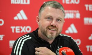 Aberdeen manager Jimmy Thelin. Image: SNS