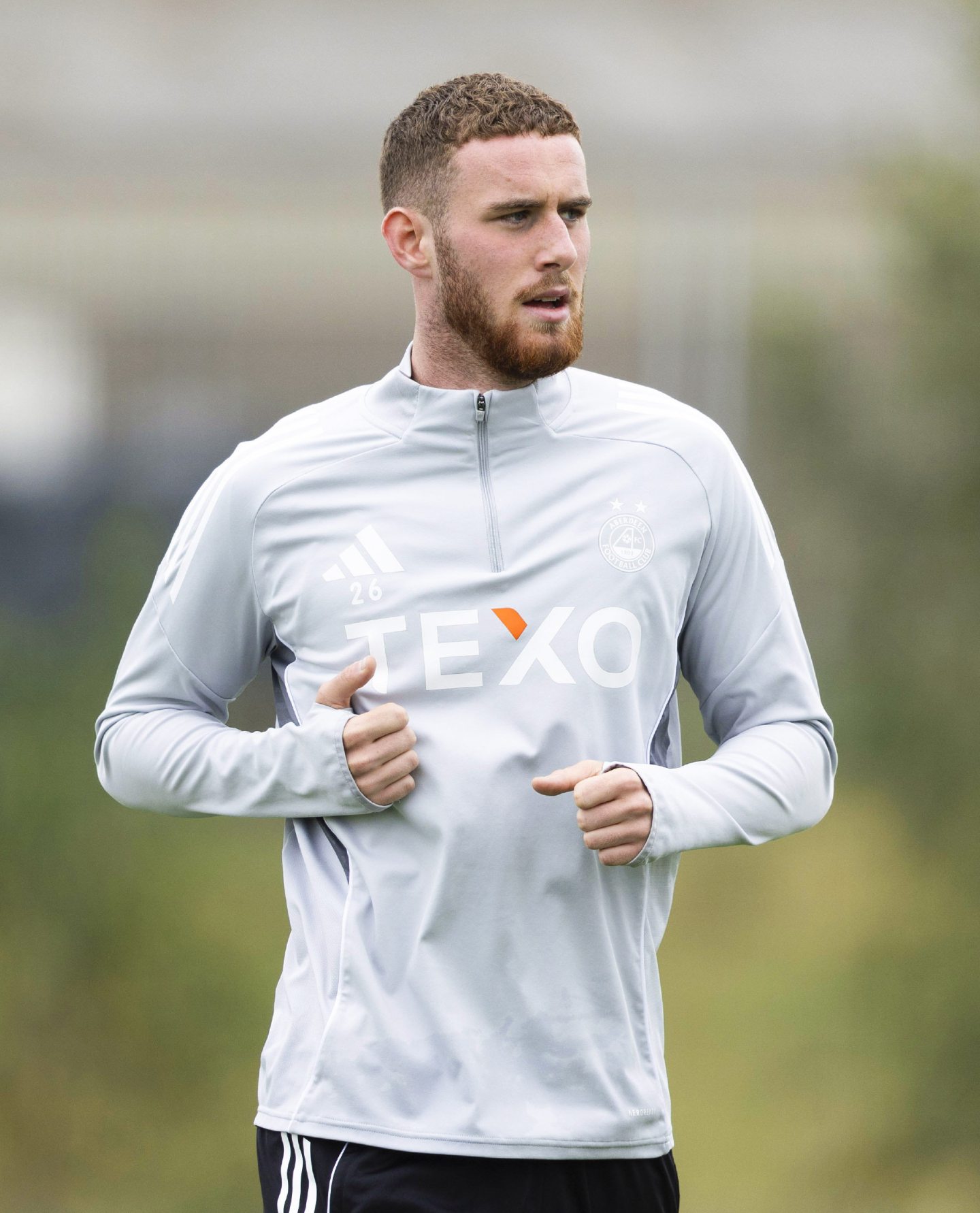 On loan Tottenham defender Alfie Dorrington during a training session ahead of the league match against Livingston.