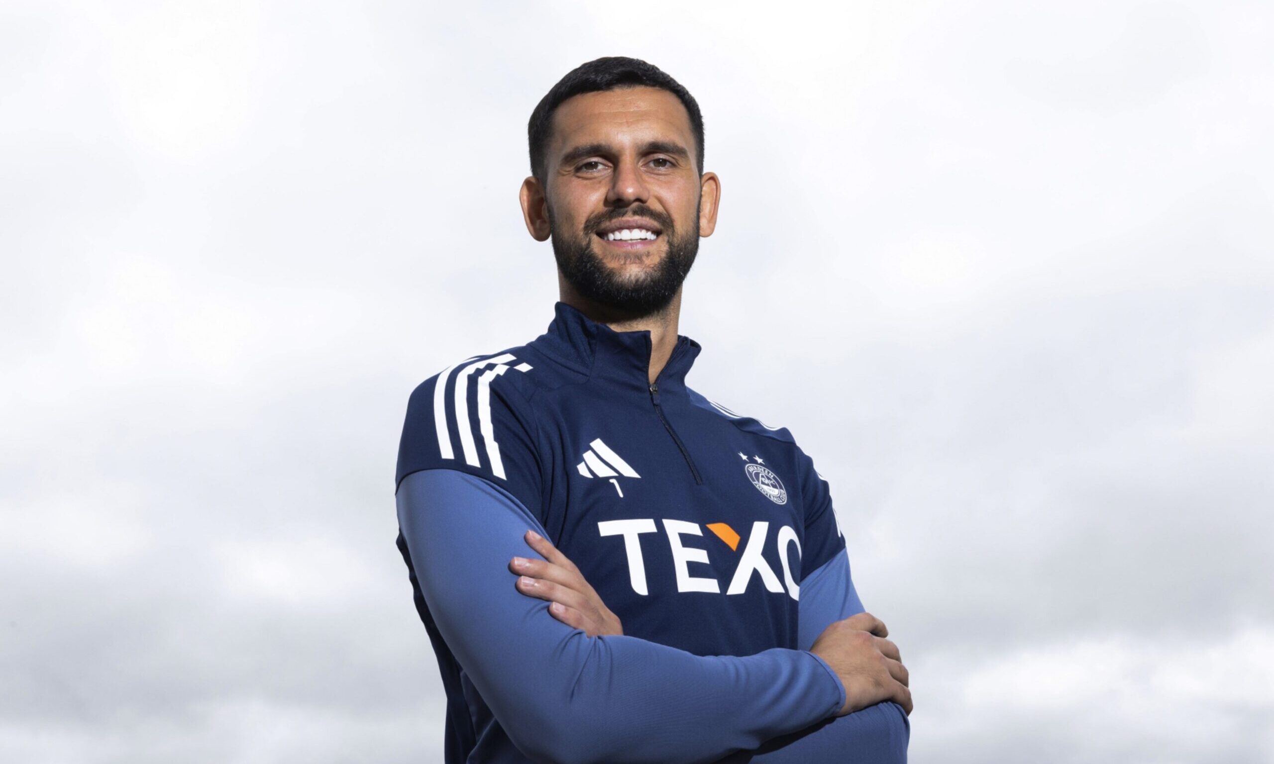 Aberdeen keeper Dimitar Mitov during training at Cormack Park ahead of the Europa League play-off with FCSB.