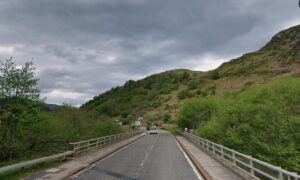 View of the A87 at Shiel Bridge