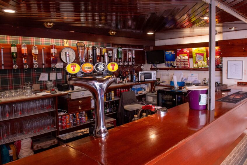The bar at Bridge of Don Legion social club