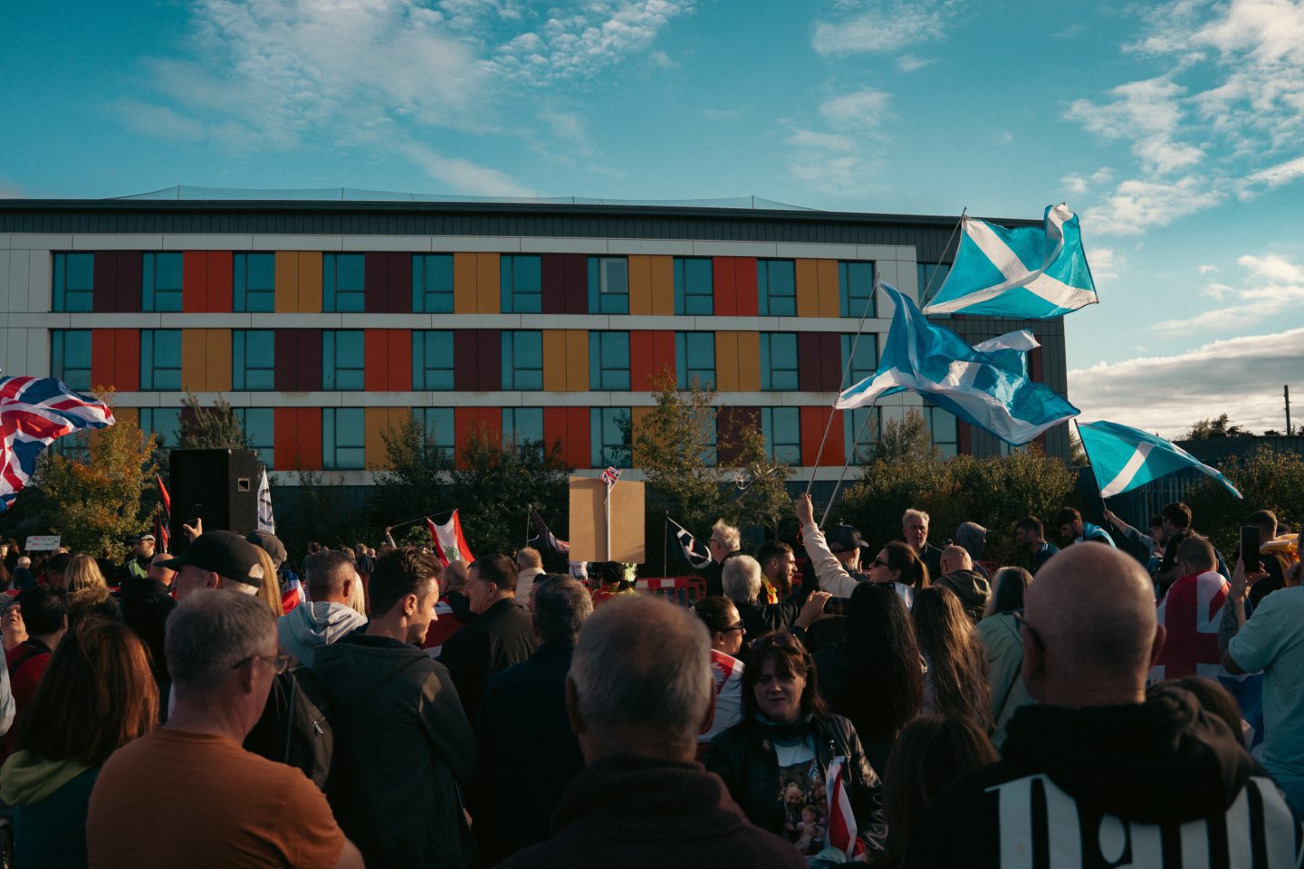 How do Aberdeenshire Reform campaigners feel about asylum protests and Nigel Farage’s immigration policies?