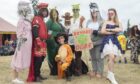 The Munro family and friends, from Dores and Glasgow, went to Belladrum dressed as Shrek characters. Image: Jason Hedges/DC Thomson