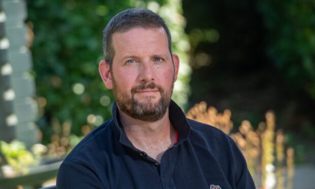 Graham McGowan, 53, at home in Aboyne.