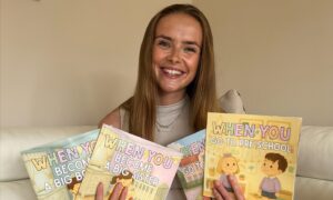 Shelly Lawson is pictured with her new book series.