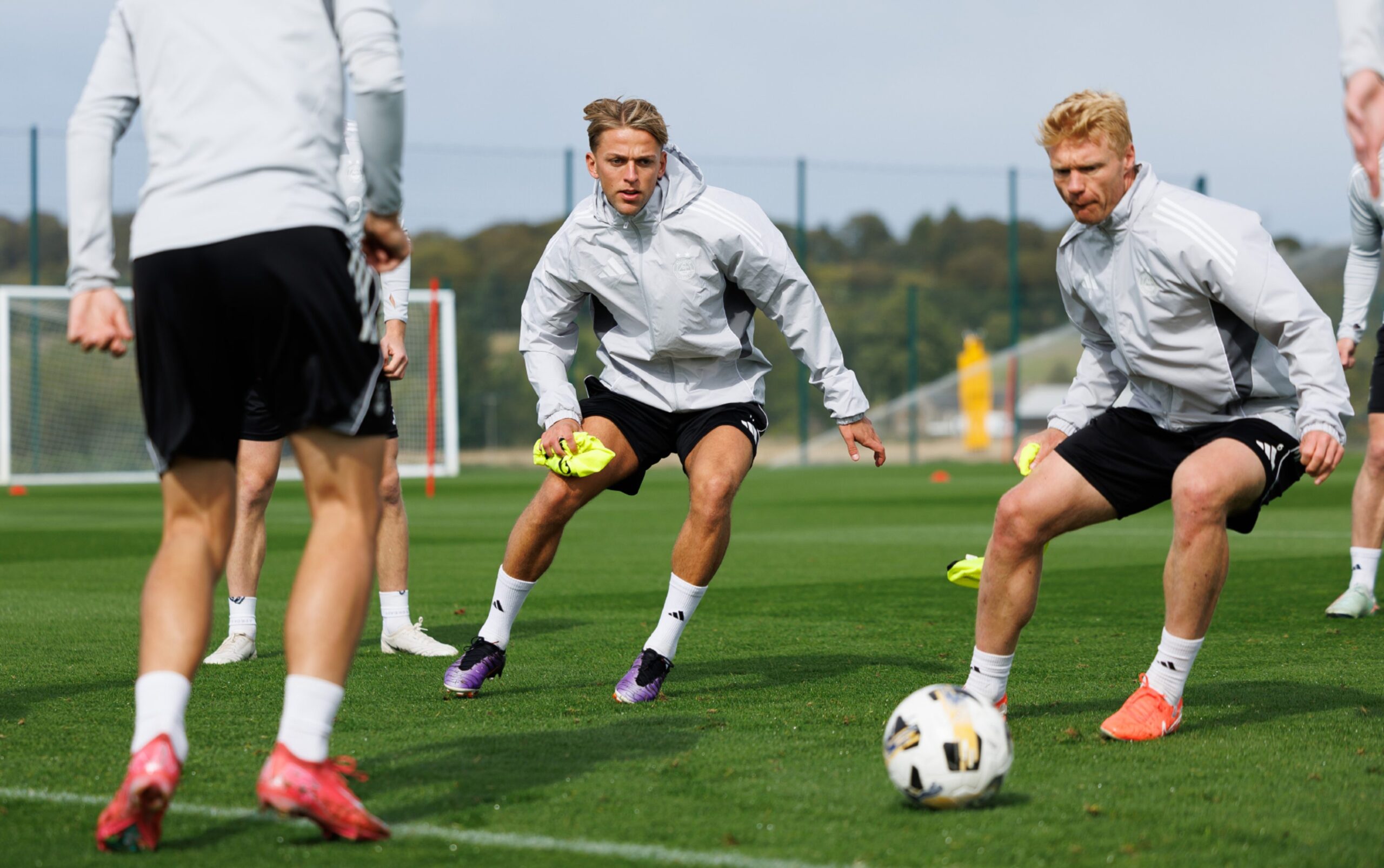 On loan Bologna winger Jesper Karlsson during an Aberdeen training session at Cormack Park, on September 12, 2025.