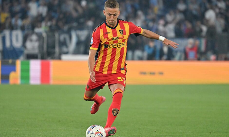 Jesper Karlsson in action whilst on loan at Italian Serie A club Lecce last season.