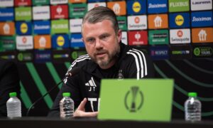 Aberdeen boss Jimmy Thelin says Dons must ‘manage emotions’ in AEK Athens cauldron and with card and penalty-daft ref