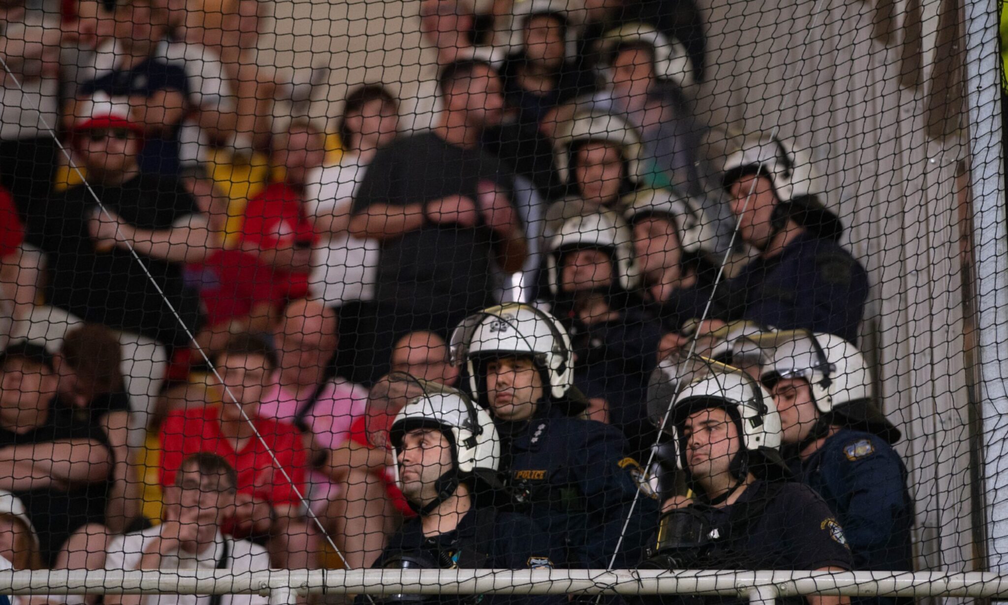 Sports Fans Riot Aberdeen FC fans face riot police in Athens stadium