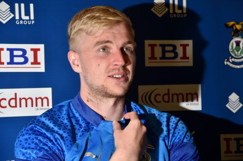 Inverness Caledonian Thistle's Luis Longstaff speaks in a pre-match press conference at the Sarens PSG Stadium, Inverness, on April 24, 2025. 