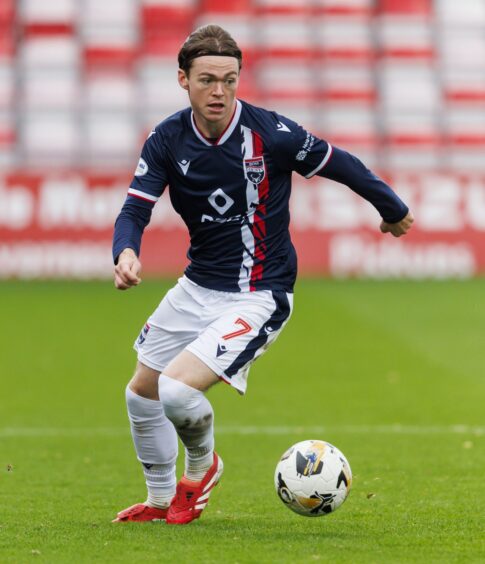 Ross County's Jay Henderson in action during an SPFL Championship match against Raith Rovers at the Global Energy Stadium, Dingwall, on October 4, 2025.