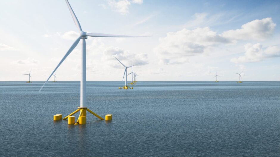 The Pentland Floating Offshore Wind Farm, off the coast of Caithness secures key UK government contract. Image: Highland Wind
