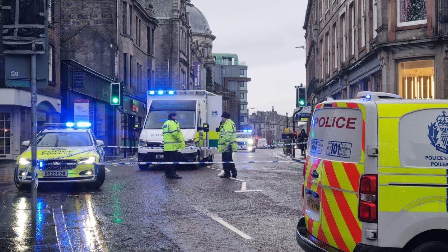Woman hospitalised after being hit by car on Schoolhill in Aberdeen